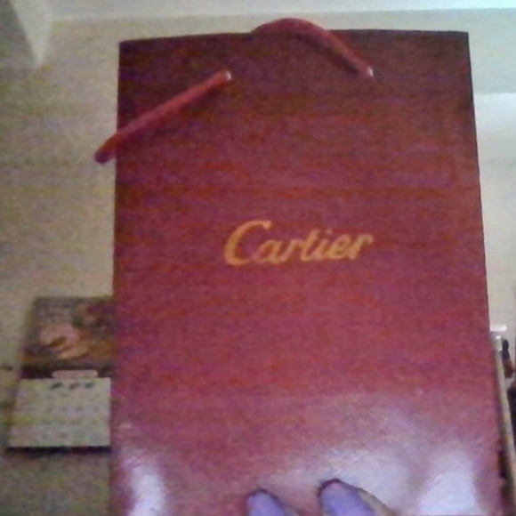 Cartier velvet jewlry bag and regular small shopping bag - Picture 2 of 2